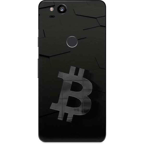 Bitcoin Textured Logo Google Pixel 2 Skin